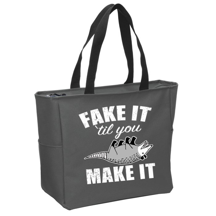 Fake It Or Make It Opossum Zip Tote Bag