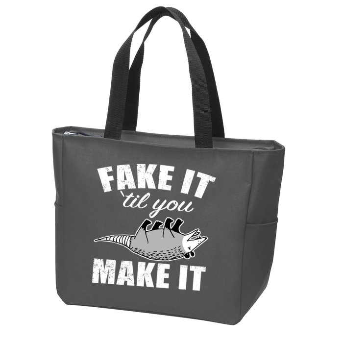 Fake It Or Make It Opossum Zip Tote Bag