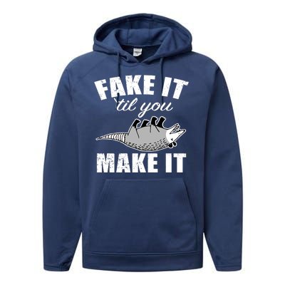 Fake It Or Make It Opossum Performance Fleece Hoodie