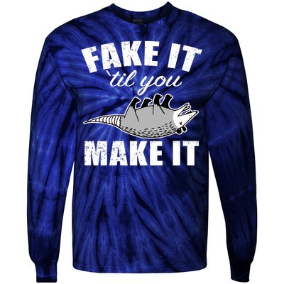 Fake It Or Make It Opossum Tie-Dye Long Sleeve Shirt