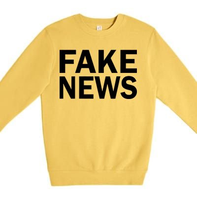 Fake News Bold Text Premium Crewneck Sweatshirt