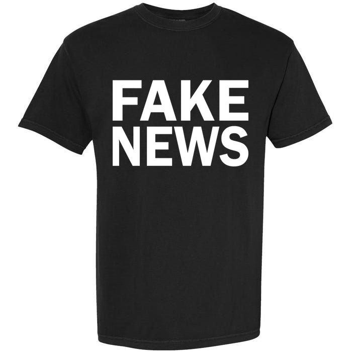 Fake News Bold Text Garment-Dyed Heavyweight T-Shirt