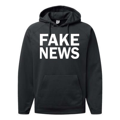 Fake News Bold Text Performance Fleece Hoodie