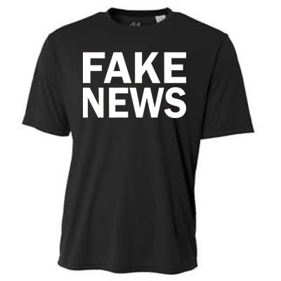 Fake News Bold Text Cooling Performance Crew T-Shirt