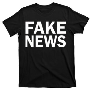 Fake News Bold Text T-Shirt