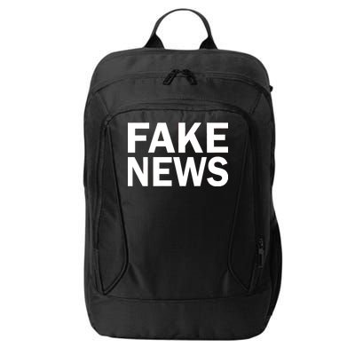 Fake News Bold Text City Backpack