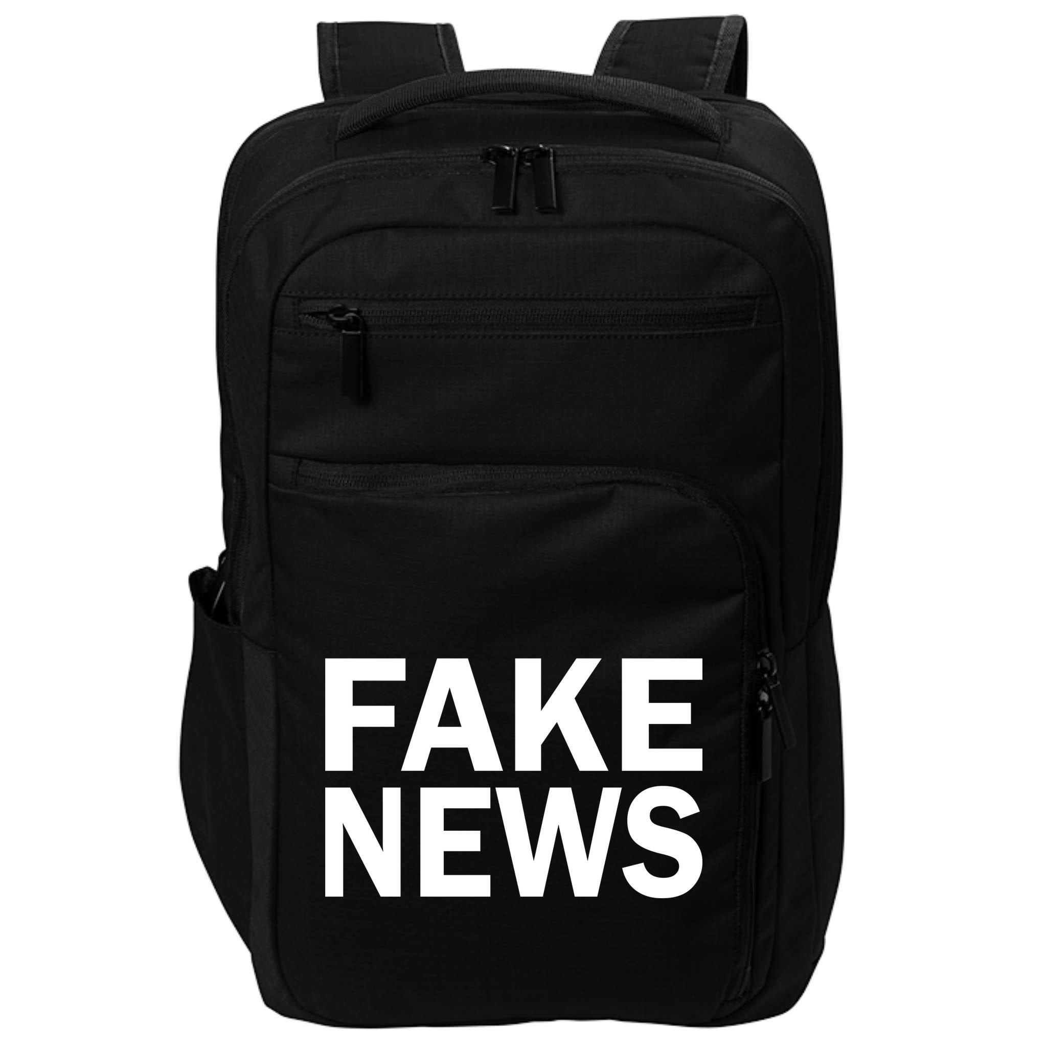 Fake News Bold Text Impact Tech Backpack