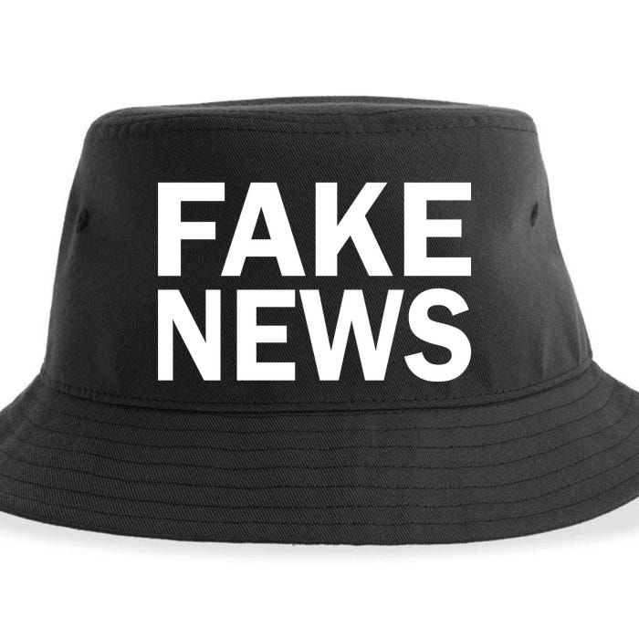 Fake News Bold Text Sustainable Bucket Hat