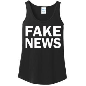 Fake News Bold Text Ladies Essential Tank