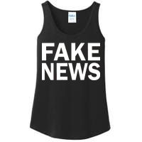 Fake News Bold Text Ladies Essential Tank