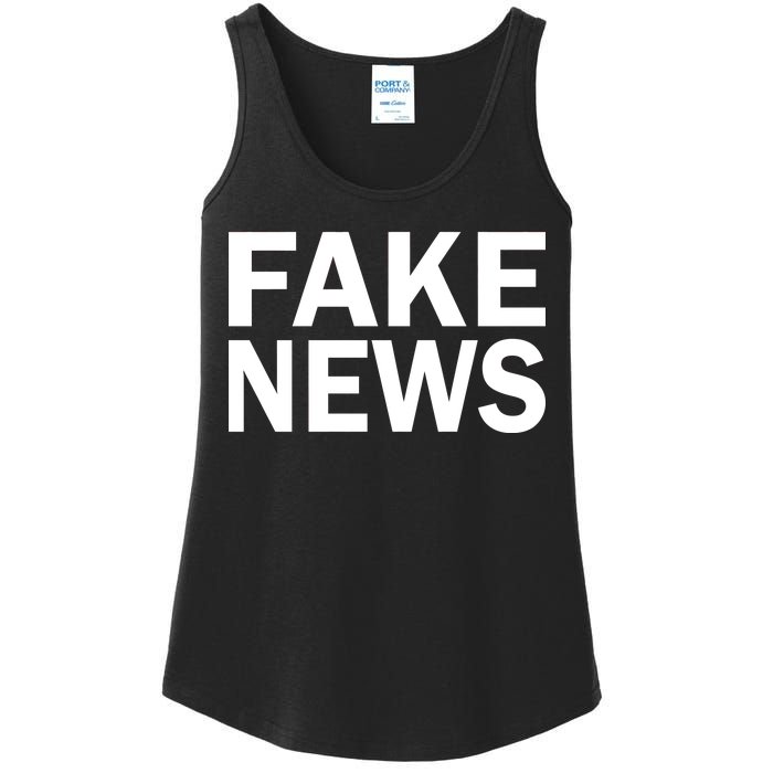 Fake News Bold Text Ladies Essential Tank