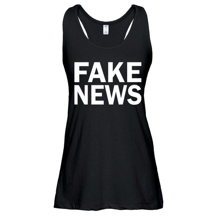 Fake News Bold Text Ladies Essential Flowy Tank