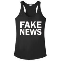 Fake News Bold Text Ladies PosiCharge Competitor Racerback Tank