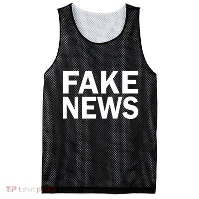 Fake News Bold Text Mesh Reversible Basketball Jersey Tank