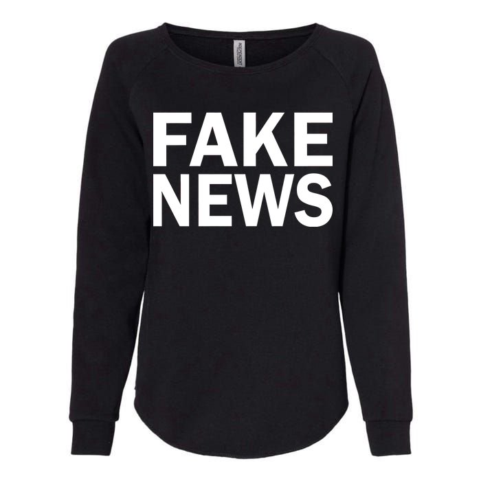 Fake News Bold Text Womens California Wash Sweatshirt