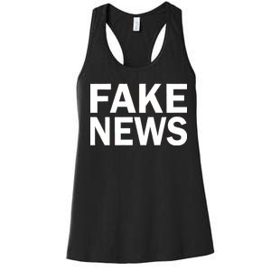 Fake News Bold Text Women's Racerback Tank