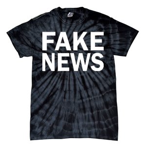 Fake News Bold Text Tie-Dye T-Shirt