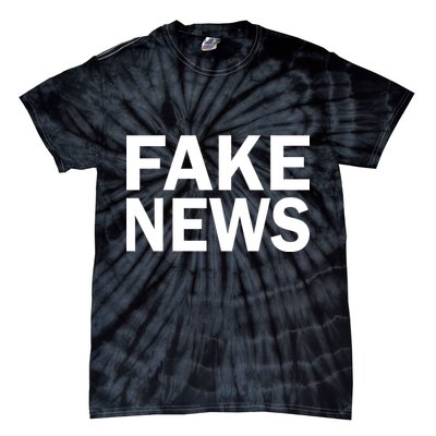 Fake News Bold Text Tie-Dye T-Shirt