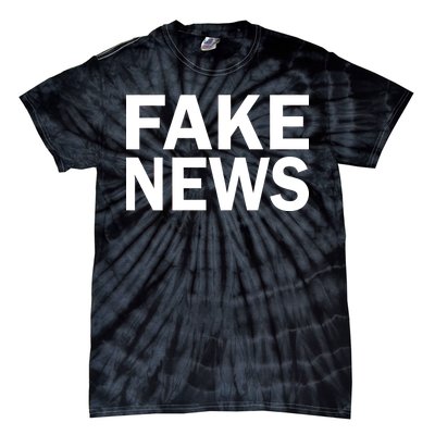 Fake News Bold Text Tie-Dye T-Shirt