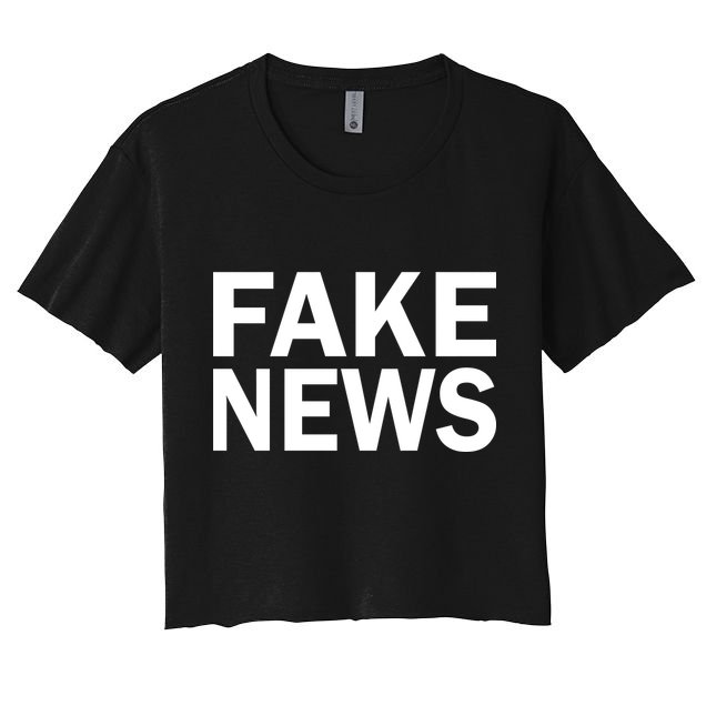 Fake News Bold Text Crop Top