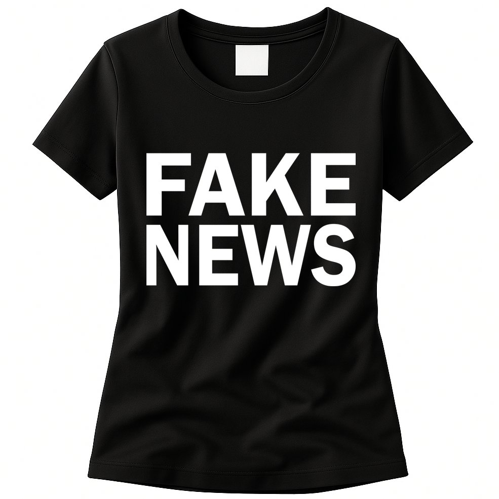 Fake News Bold Text Womens T-Shirt