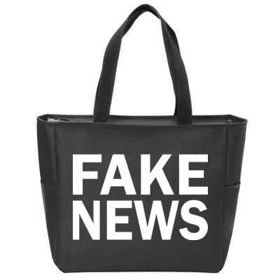 Fake News Bold Text Zip Tote Bag