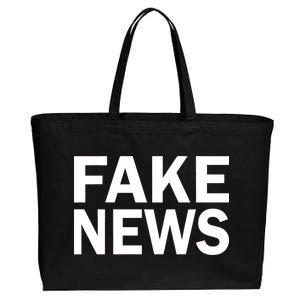 Fake News Bold Text Cotton Canvas Jumbo Tote