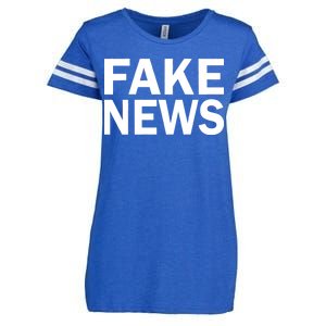 Fake News Bold Text Enza Ladies Jersey Football T-Shirt