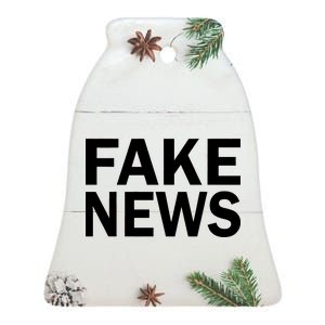 Fake News Bold Text Ceramic Bell Ornament