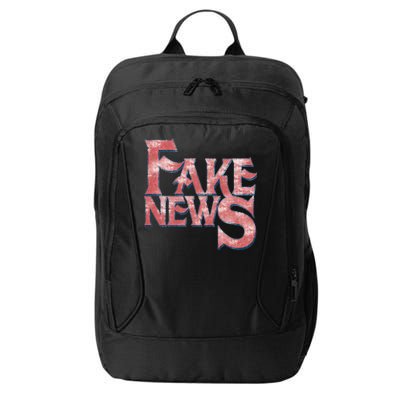 Fake News Distressed Text City Backpack