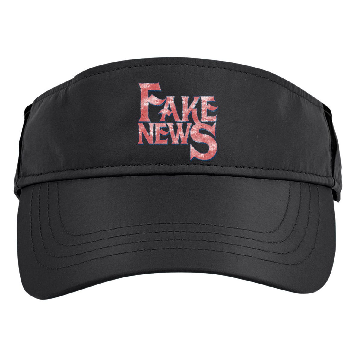 Fake News Distressed Text Adult Drive Performance Visor