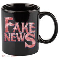 Fake News Distressed Text 11oz C Handle Ceramic Mug