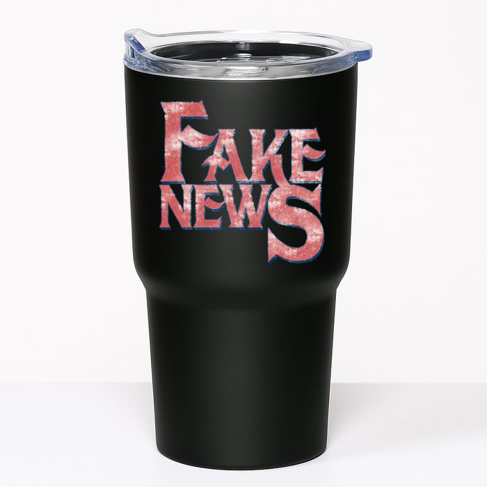 Fake News Distressed Text Tumbler