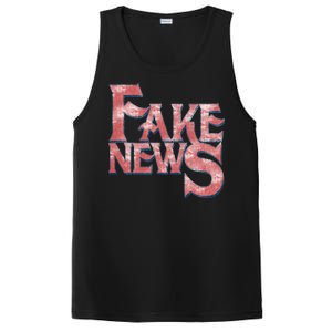 Fake News Distressed Text PosiCharge Competitor Tank