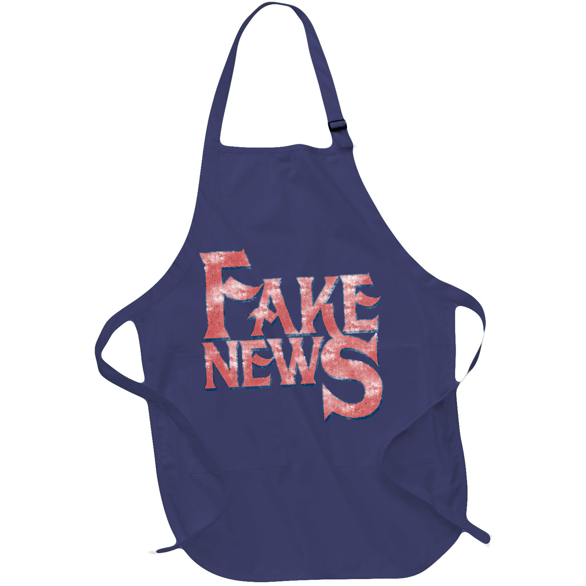 Fake News Distressed Text Apron
