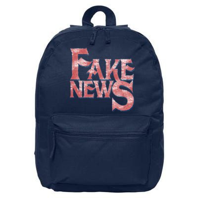 Fake News Distressed Text 16 in Basic Backpack