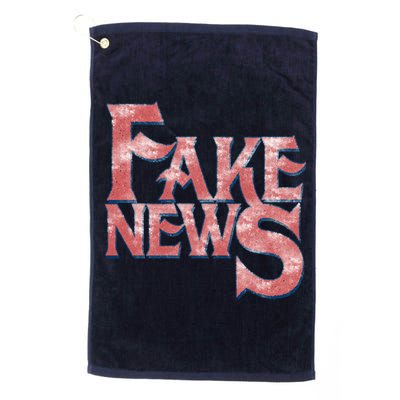Fake News Distressed Text Golf Towel