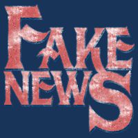 Fake News Distressed Text Golf Towel