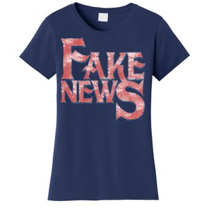 Fake News Distressed Text Women's T-Shirt