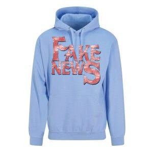 Fake News Distressed Text Unisex Surf Hoodie