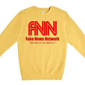 Fake News Network FFN We Invent You Believe Donald Trump Premium Crewneck Sweatshirt