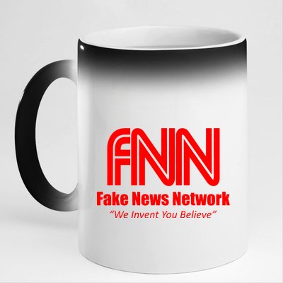 Fake News Network FFN We Invent You Believe Donald Trump 11oz Black Color Changing Mug