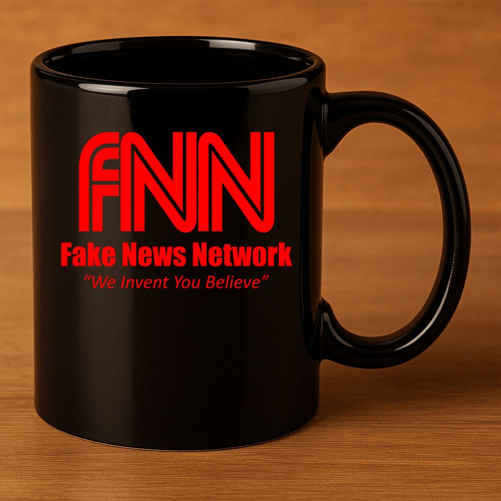 Fake News Network FFN We Invent You Believe Donald Trump 11oz C Handle Ceramic Mug