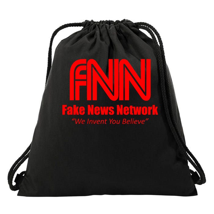 Fake News Network FFN We Invent You Believe Donald Trump Drawstring Bag