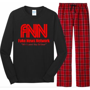 Fake News Network FFN We Invent You Believe Donald Trump Long Sleeve Pajama Set