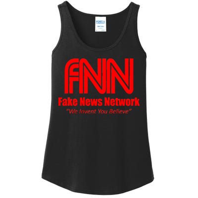 Fake News Network FFN We Invent You Believe Donald Trump Ladies Essential Tank