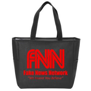 Fake News Network FFN We Invent You Believe Donald Trump Zip Tote Bag