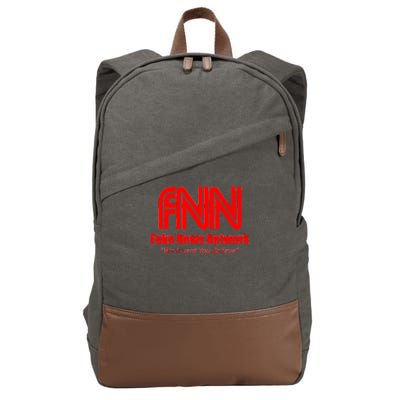 Fake News Network FFN We Invent You Believe Donald Trump Cotton Canvas Backpack