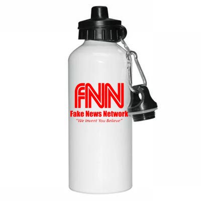 Fake News Network FFN We Invent You Believe Donald Trump Aluminum Water Bottle