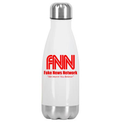 Fake News Network FFN We Invent You Believe Donald Trump Stainless Steel Insulated Water Bottle